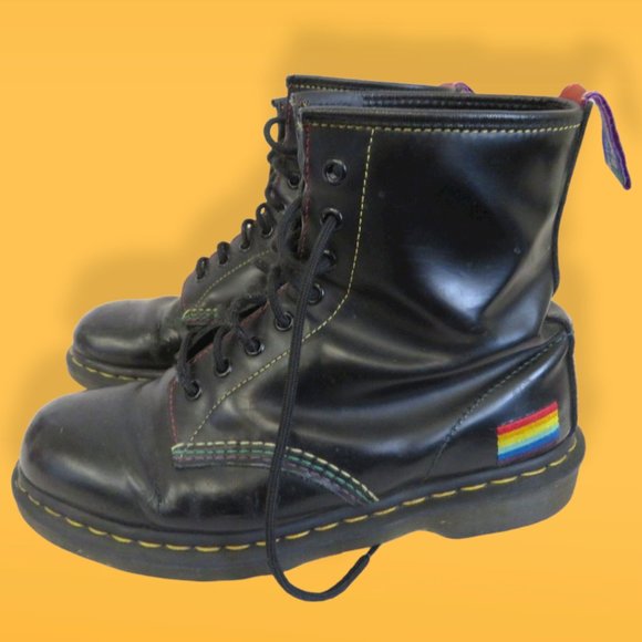 1460 for pride smooth leather lace up boots